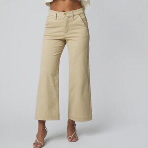 NEW NWT ELIMS THE MALIBU WIDE LEG CROPPED CHINO PANT HIGH RISE STRETCH COTTON XS